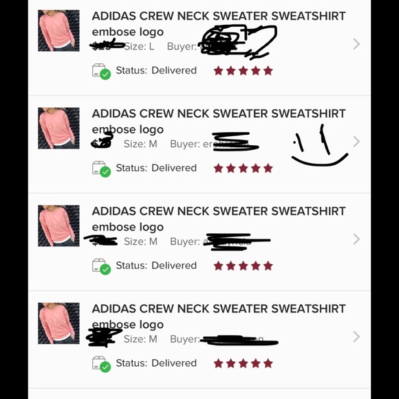 ADIDAS CREW NECK SWEATER SWEATSHIRT embose logo - Picture 8 of 8